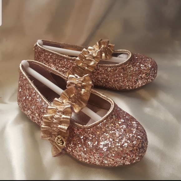 Michael Kors Shoes Michael Kors Little Girls Gold Glitter Shoes